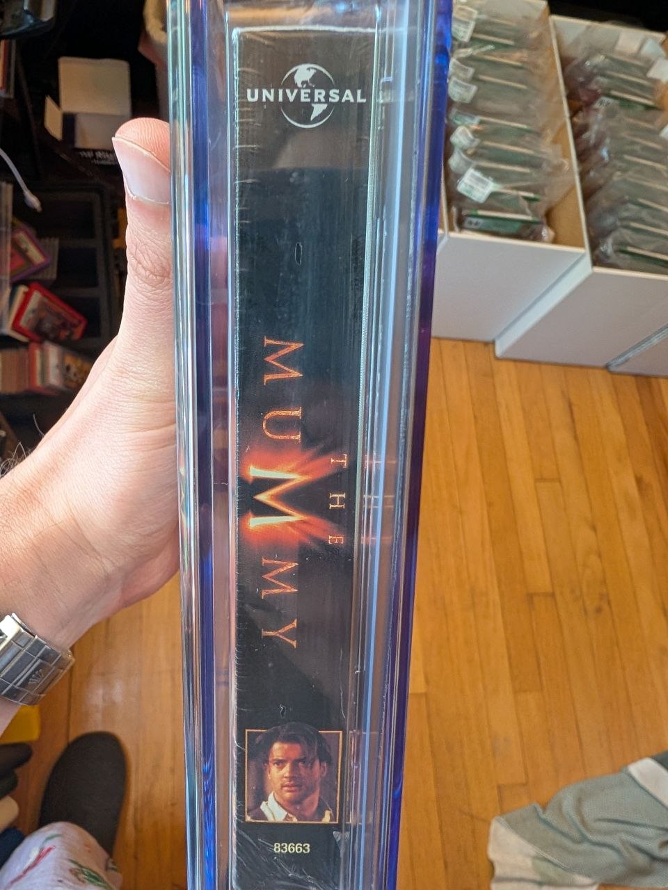 Sealed VHS 9.4 A Signed Auto The Mummy Brendan Fraser Universal CGC Graded