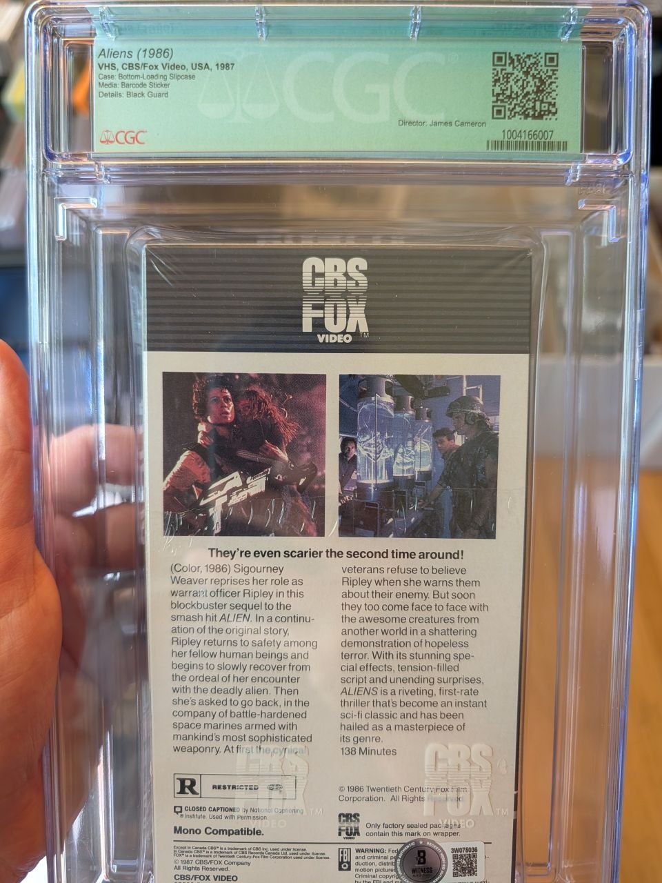 Sealed VHS 9.8 A+ Signed Auto Aliens Sigourney Weaver FOX CGC Graded