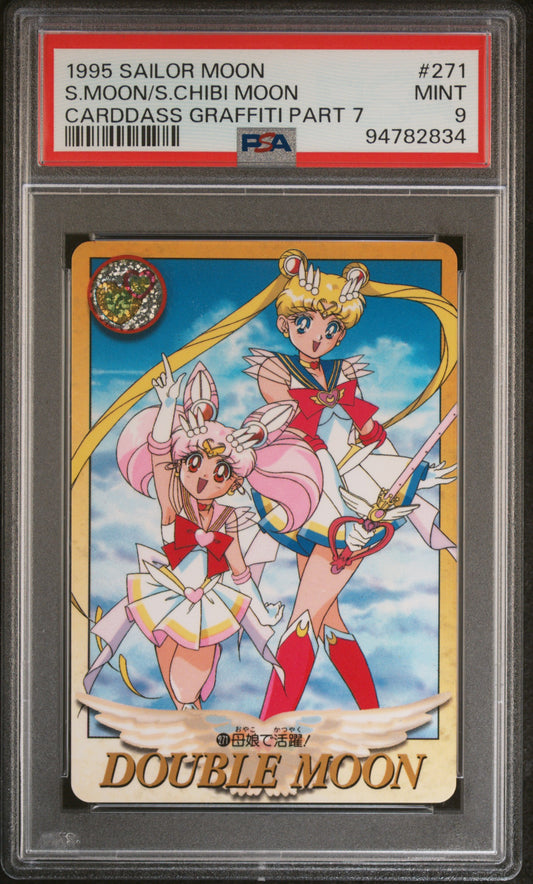 PSA 9 Moon #271 Pop 1 Sailor Moon 1995 Carddass Graffiti Part 7 C34