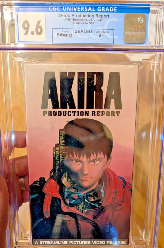 9.6 A+ Akira Production Report VHS Tape Sealed Graded CGC 1989 Macek