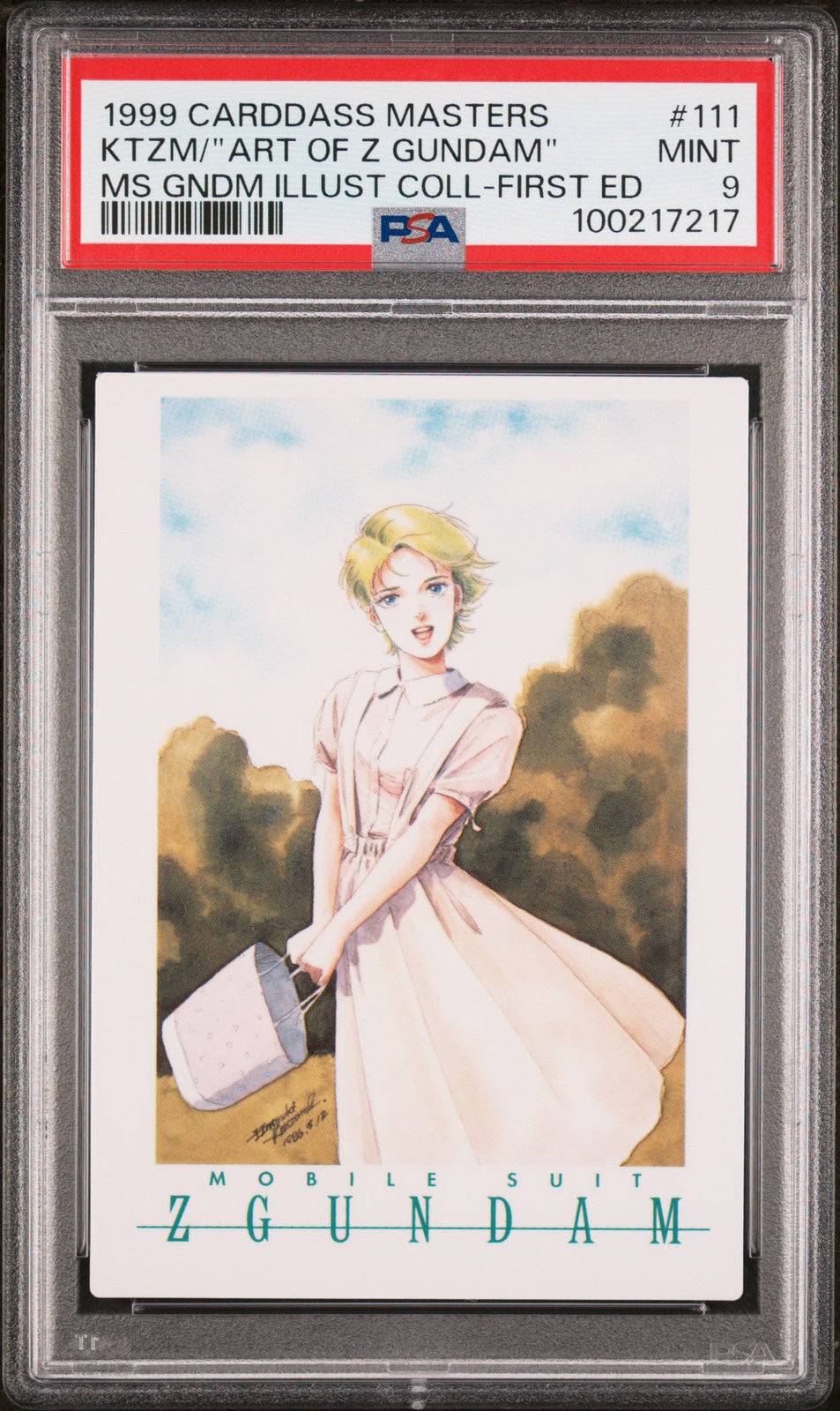PSA 9 1999 Carddass Masters Gundam Illustration Collection 111
