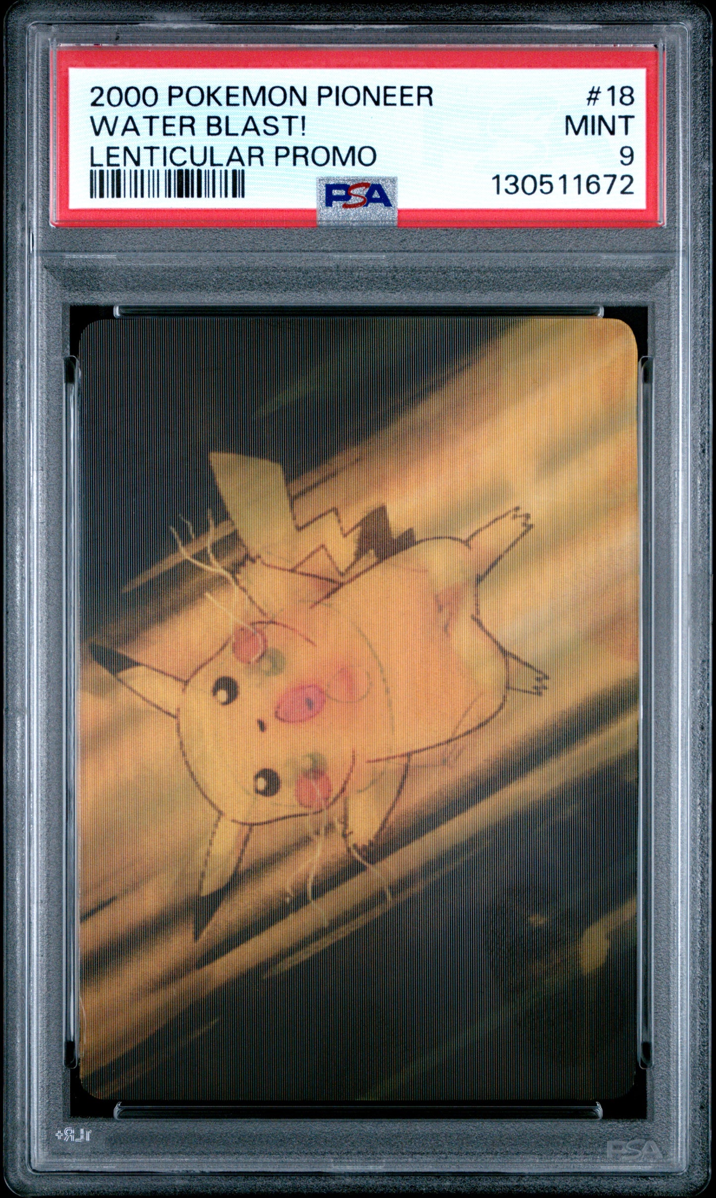 PSA 9 Water Blast Pikachu #18 Pokemon Pioneer 2000 VHS VIZ Promo C72