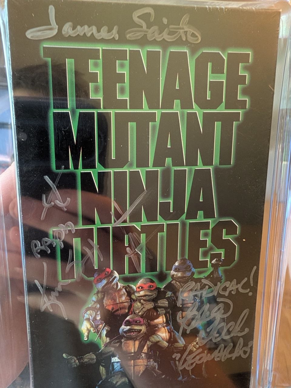 Sealed VHS 9.4 A+ Signed Auto TMNT Ninja Turtles fhe CGC Graded