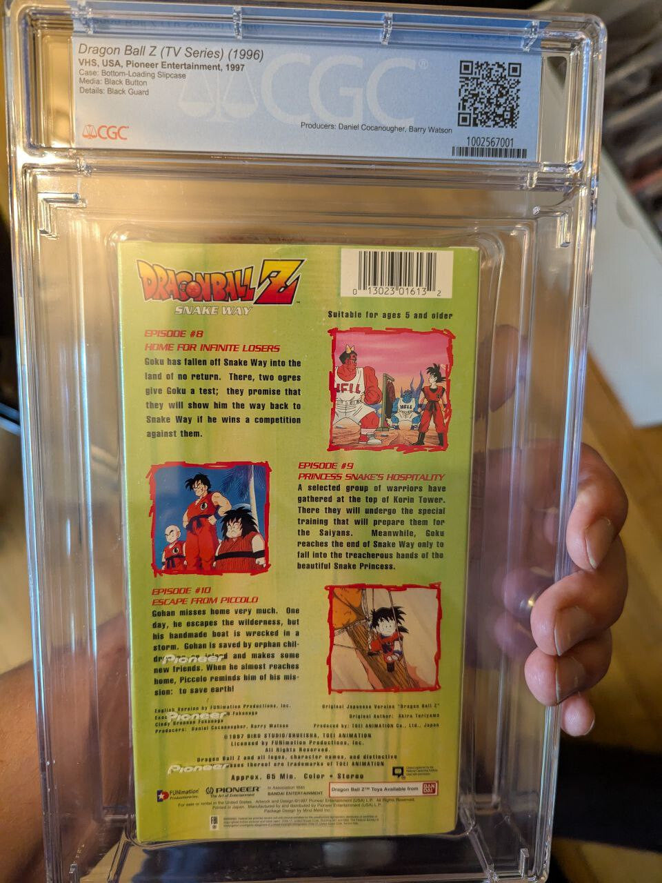 9.8 A+ Dragon Ball Z Snake Way Gohan Piccolo Goku VHS Sealed Graded CGC 1998