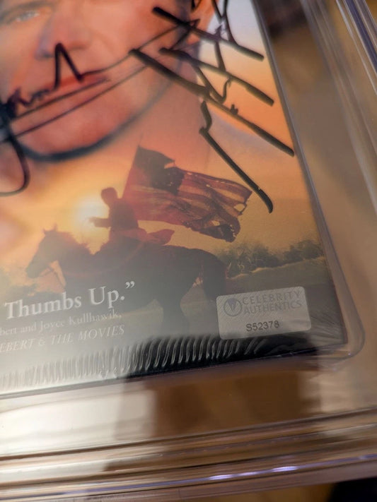 9.8 A+ The Patriot Autographed Mel Gibson & Isaacs VHS Sealed Graded CGC 2000