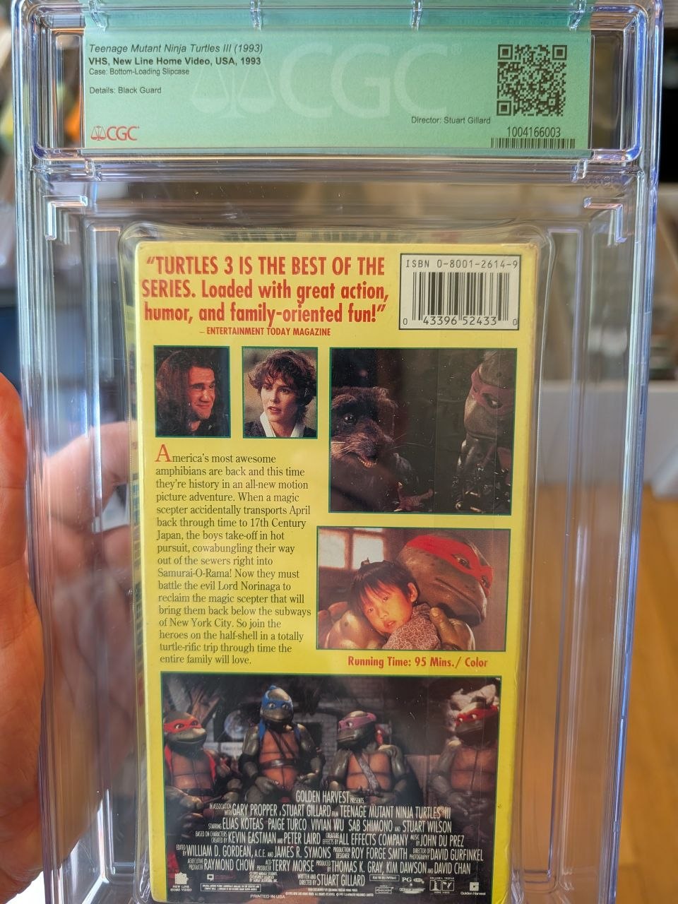 Sealed VHS 9.4 A+ Signed Auto TMNT Ninja Turtles 3 New Line CGC Graded