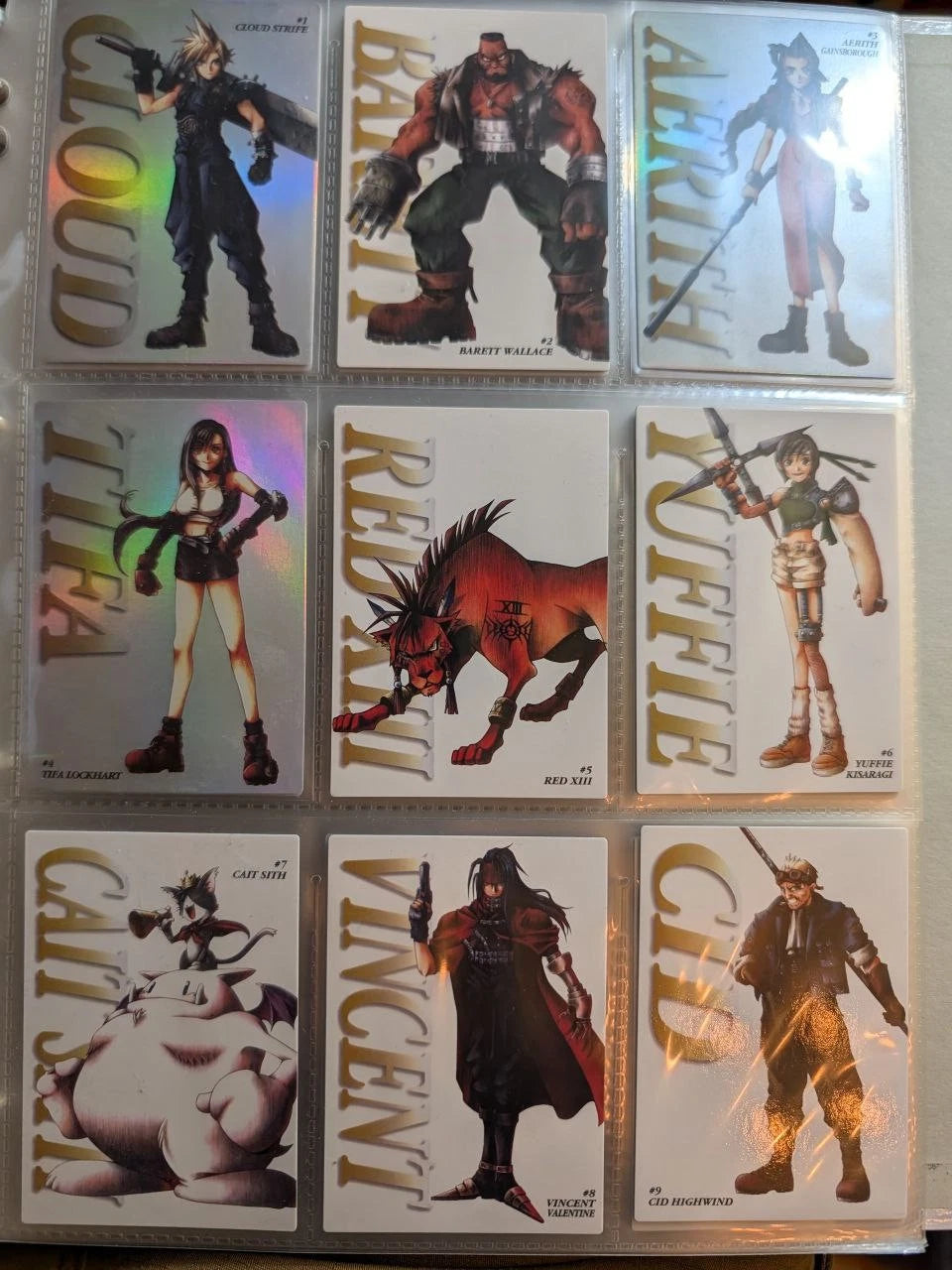Final Fantasy VII 7 Carddass Masters 140 1st Edition Complete Binder Bonus Good