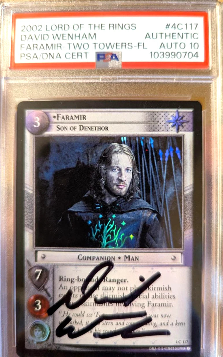 David Wenham Faramir 4C117 FOIL SIGNED PSA Autograph Lord of the Rings TCG LOTR