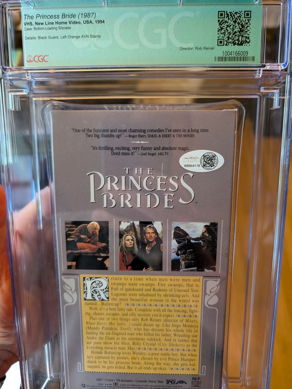 Sealed VHS 9.6 A+ Signed Auto Princess Bride New Line CGC Graded