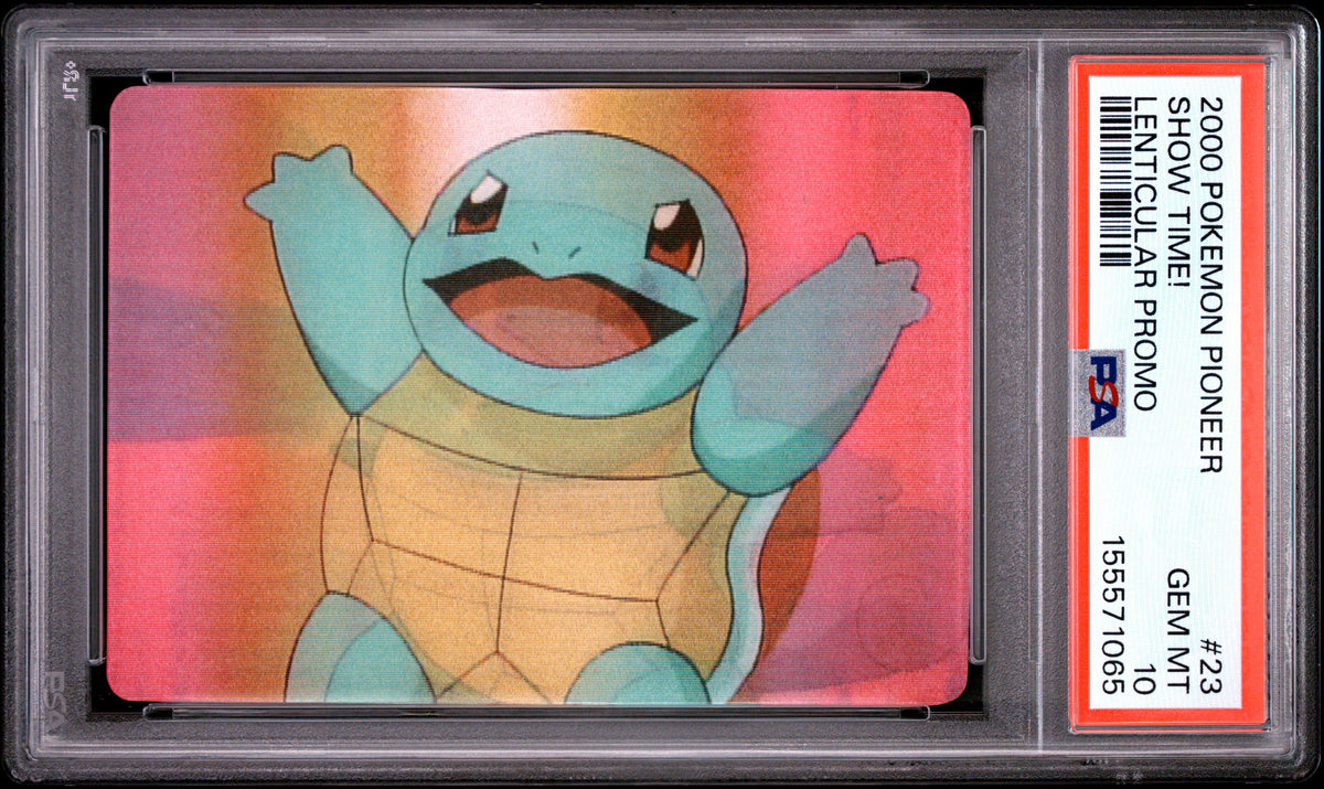 PSA 10 Squirtle Lenticular #23 Pokemon Pioneer 2000 VIZ VHS Show Time! C65