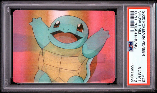 PSA 10 Squirtle Lenticular #23 Pokemon Pioneer 2000 VIZ VHS Show Time! C65