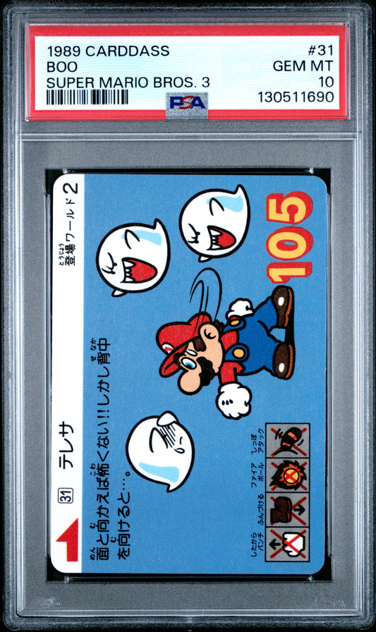 PSA 10 Boo #31 Mario 1999 Super Mario Bros 3 Cardass C90