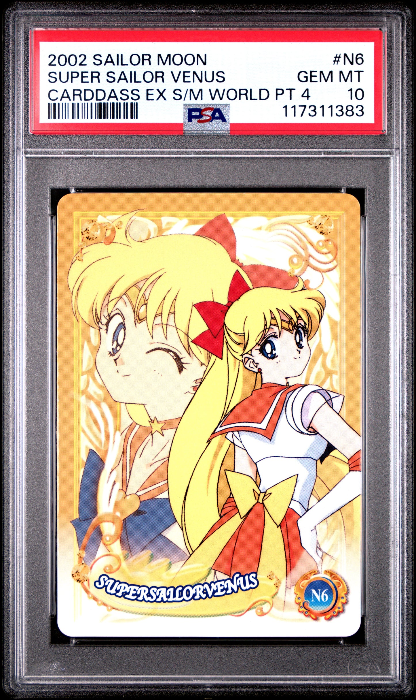 PSA 10 Pop 1 Venus #N6 Sailor Moon EX World P4 Carddass C83
