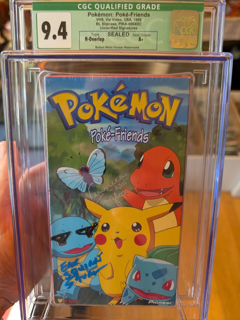 Sealed VHS 9.4 A+ Signed Auto Pokemon Pioneer Poke Friends CGC Graded