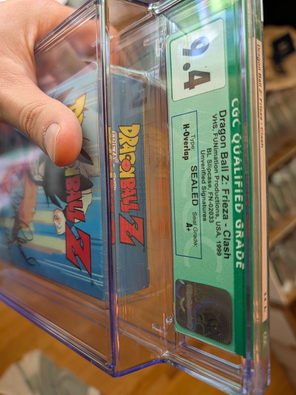 Sealed VHS 9.4 A+ Signed Auto Dragon Ball FUNimation Frieza: Clash CGC Graded