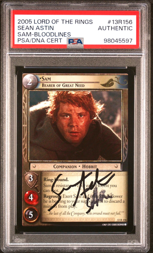 Sean Astin 13R156 Sam Bloodlines SIGNED PSA Autograph Lord of the Rings TCG