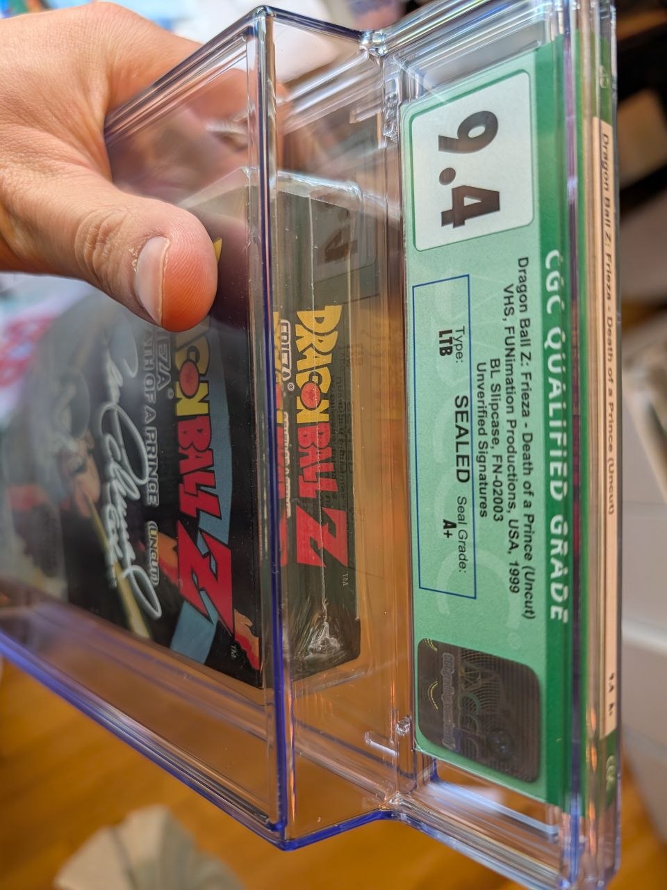 Sealed VHS 9.4 A+ Signed Auto Dragon Ball FUNimation Death of a Prince CGC Graded
