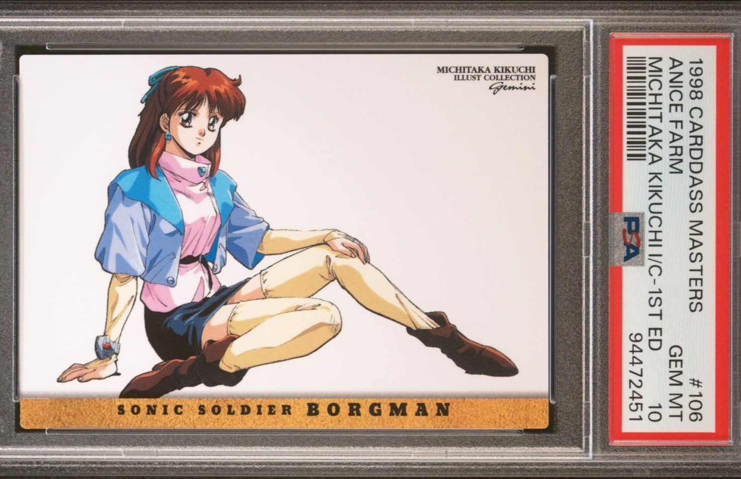 PSA 10 1998 Carddass Masters Kikuchi X Kia Asamiya 106 Anice Farm