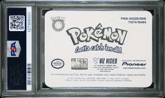 PSA 9 Pioneer Lenticular Promo Fire Power #32 Pikachu Pokemon VHS 3D VIZ