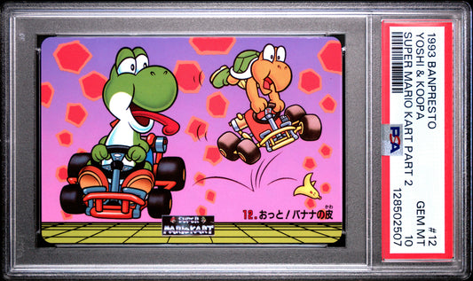 PSA 10 Pop 2 Cast #12 Mario Super Mario Kart Part 2 Banpresto Carddass C07