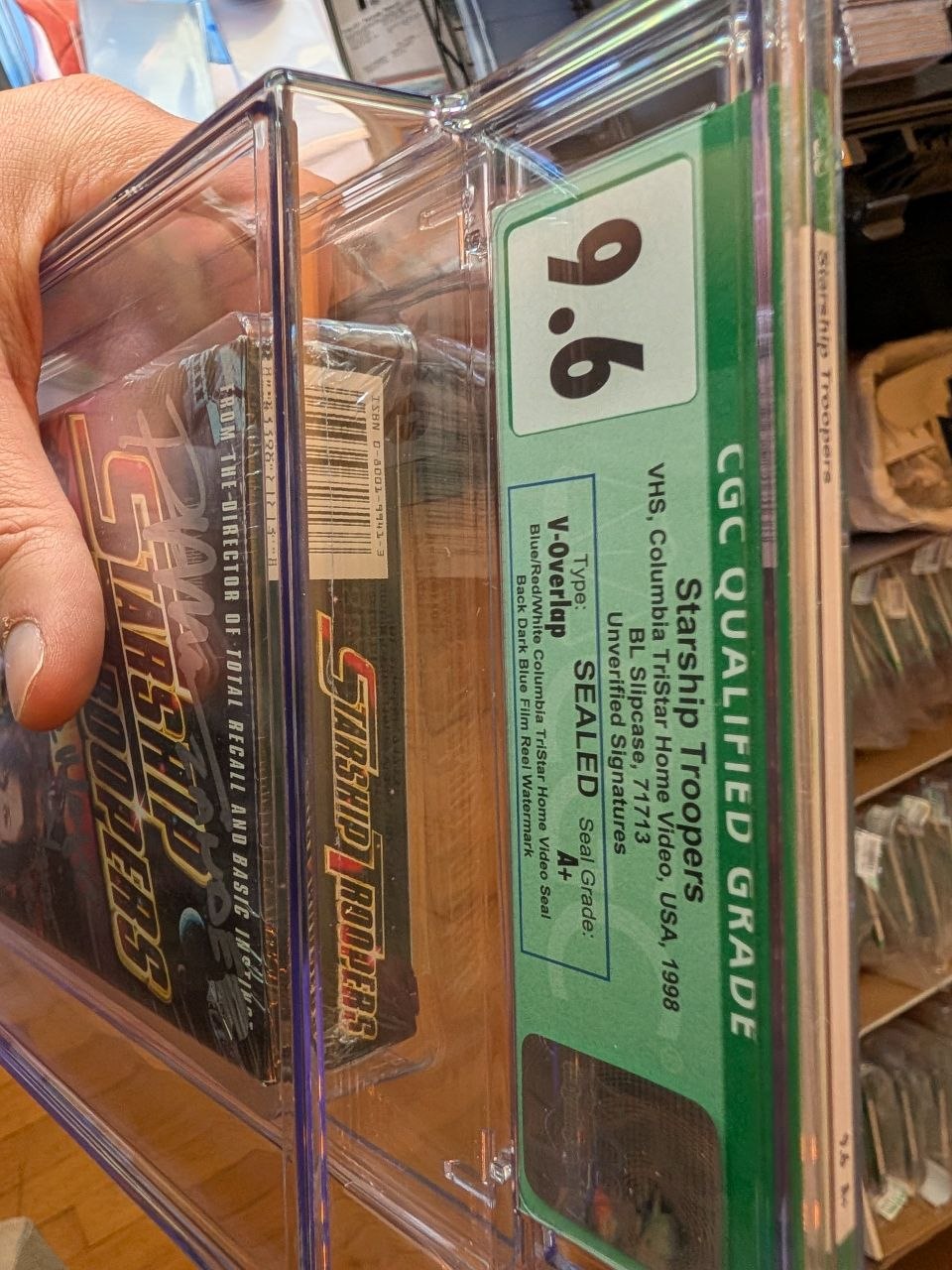 Sealed VHS 9.6 A+ Signed Auto Starship Troopers Columbia CGC Graded