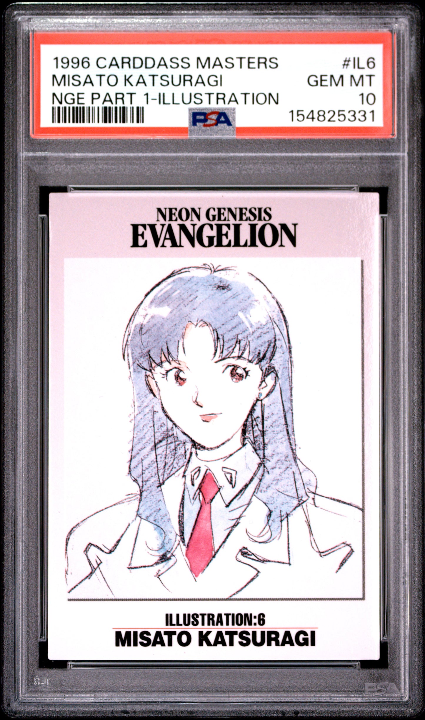 PSA 10 Misato #IL6 POP 1 Evangelion Carddass 1996 Masters Part 1 C31
