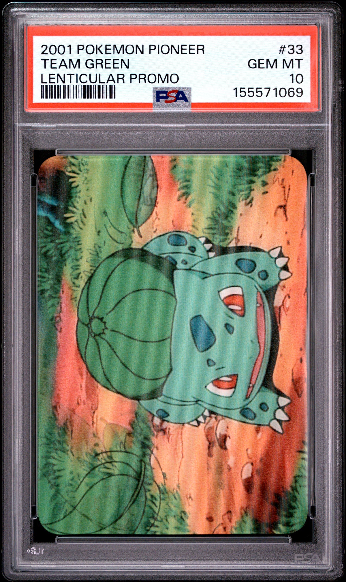 PSA 10 Bulbasaur Lenticular #33 Pokemon Pioneer 2001 VIZ VHS Team Green C69