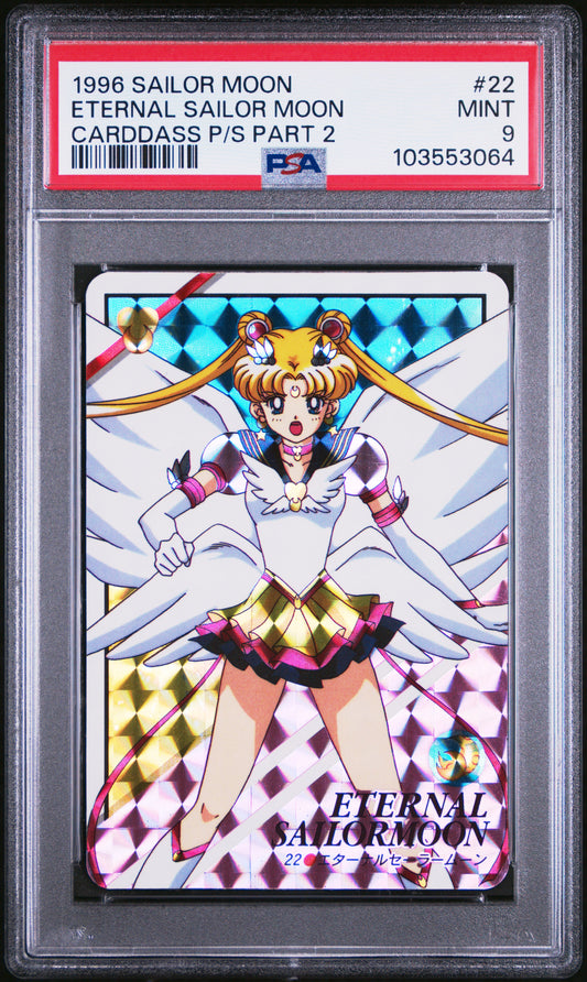 PSA 9 Eternal Sailor Moon #22 Sailor Moon Carddass 1996 Pretty Soldiers P 2 C64