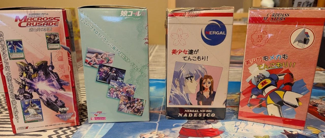 Carddass Masters Vintage Anime Boxes Martian Nadesico Macross Crusade & Frontier