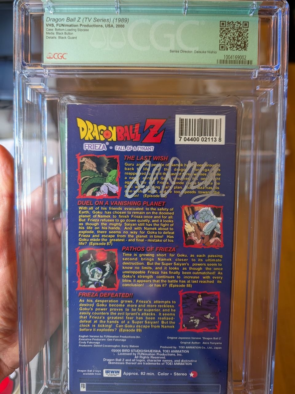 Sealed VHS 9.4 A+ Signed Auto Dragon Ball FUNimation Frieza: Tyrant CGC Graded