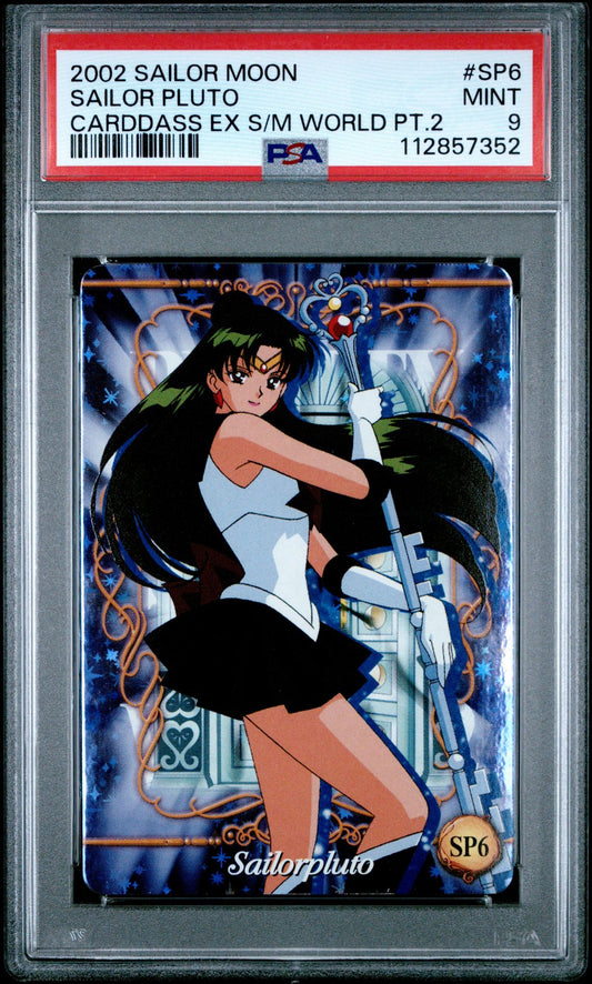 PSA 9 Pluto #SP6 EX Sailor Moon World Part 2 Carddass Foil C52