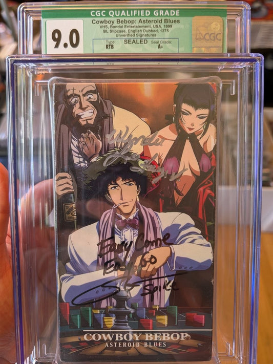 Sealed VHS 9 A+ Cowboy Bebop Signed Auto Anime Bandai Asteroid Blues CGC Graded