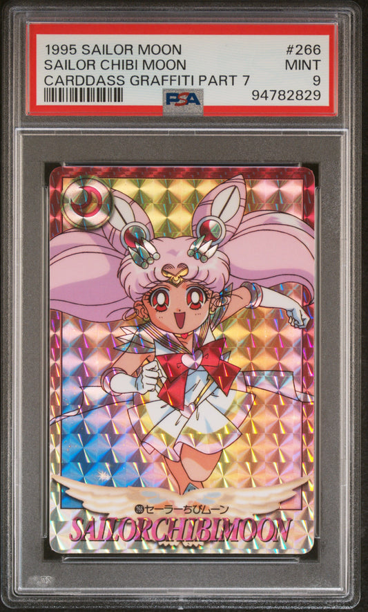 PSA 9 Chibi Prism #266 Sailor Moon 1995 Carddass Graffiti Part 7 C29