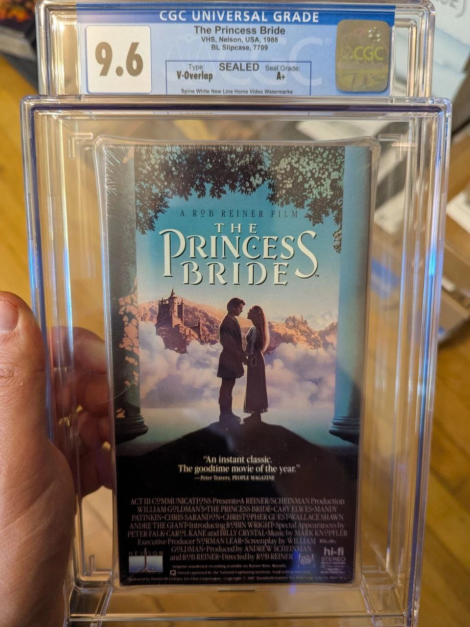 9.6 A+ The Princess Bride VHS Tape Sealed Graded CGC 1988