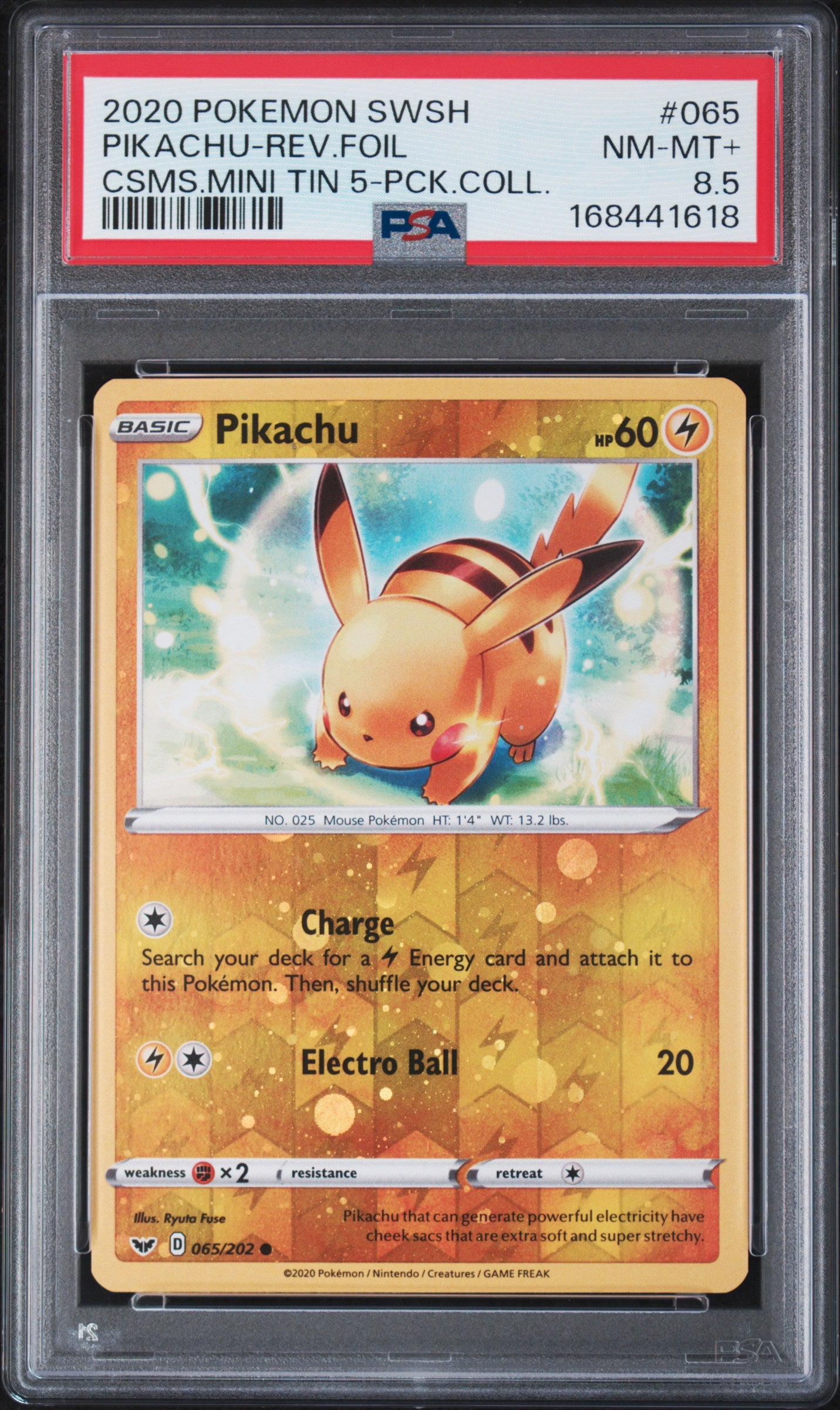 PSA 8.5 Pikachu Holo #065 POP 1 Pokemon TCG 2020 Cosmos 5 Costco Promo C18
