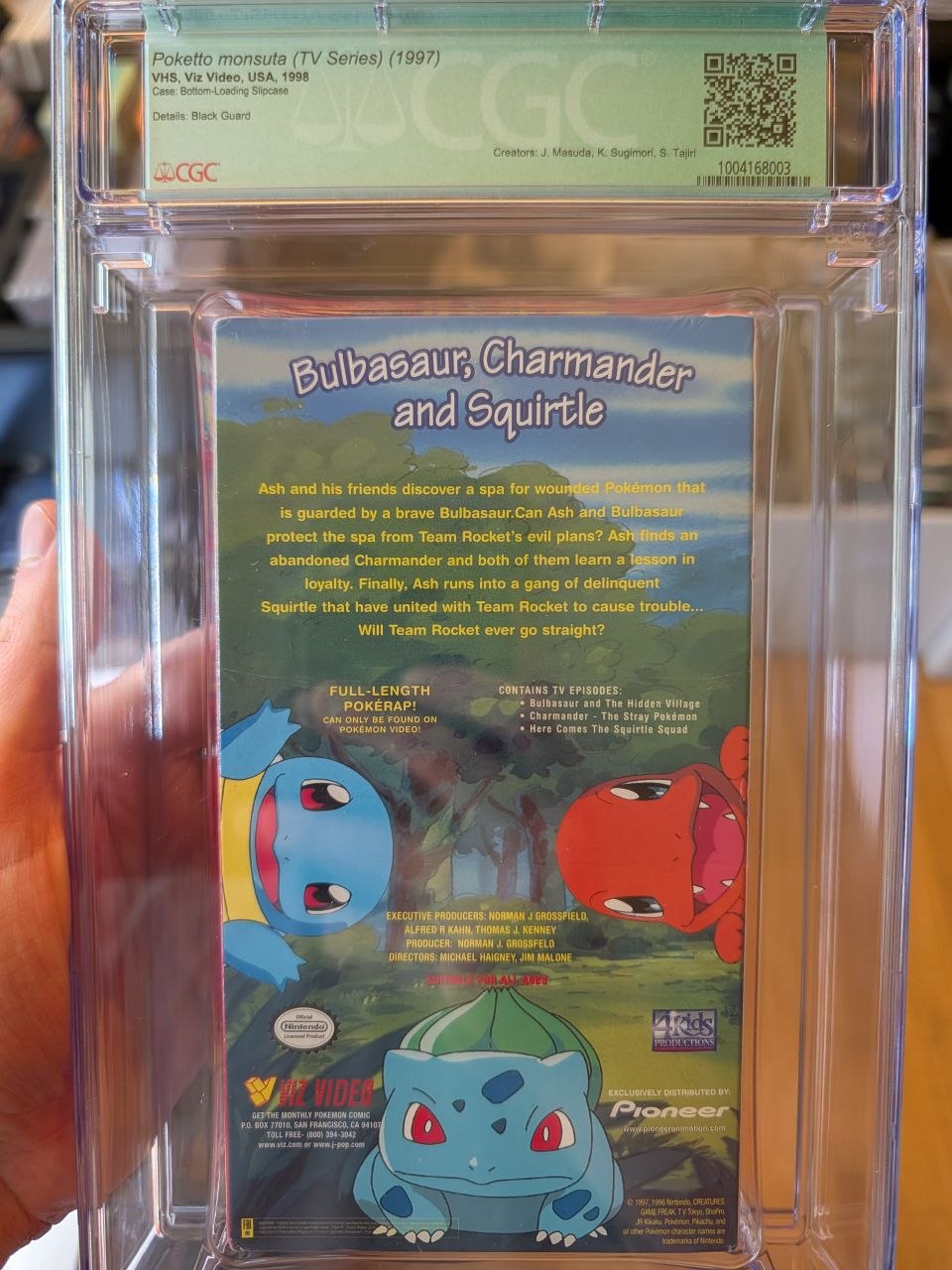 Sealed VHS 9.4 A+ Signed Auto Pokemon Pioneer Poke Friends CGC Graded