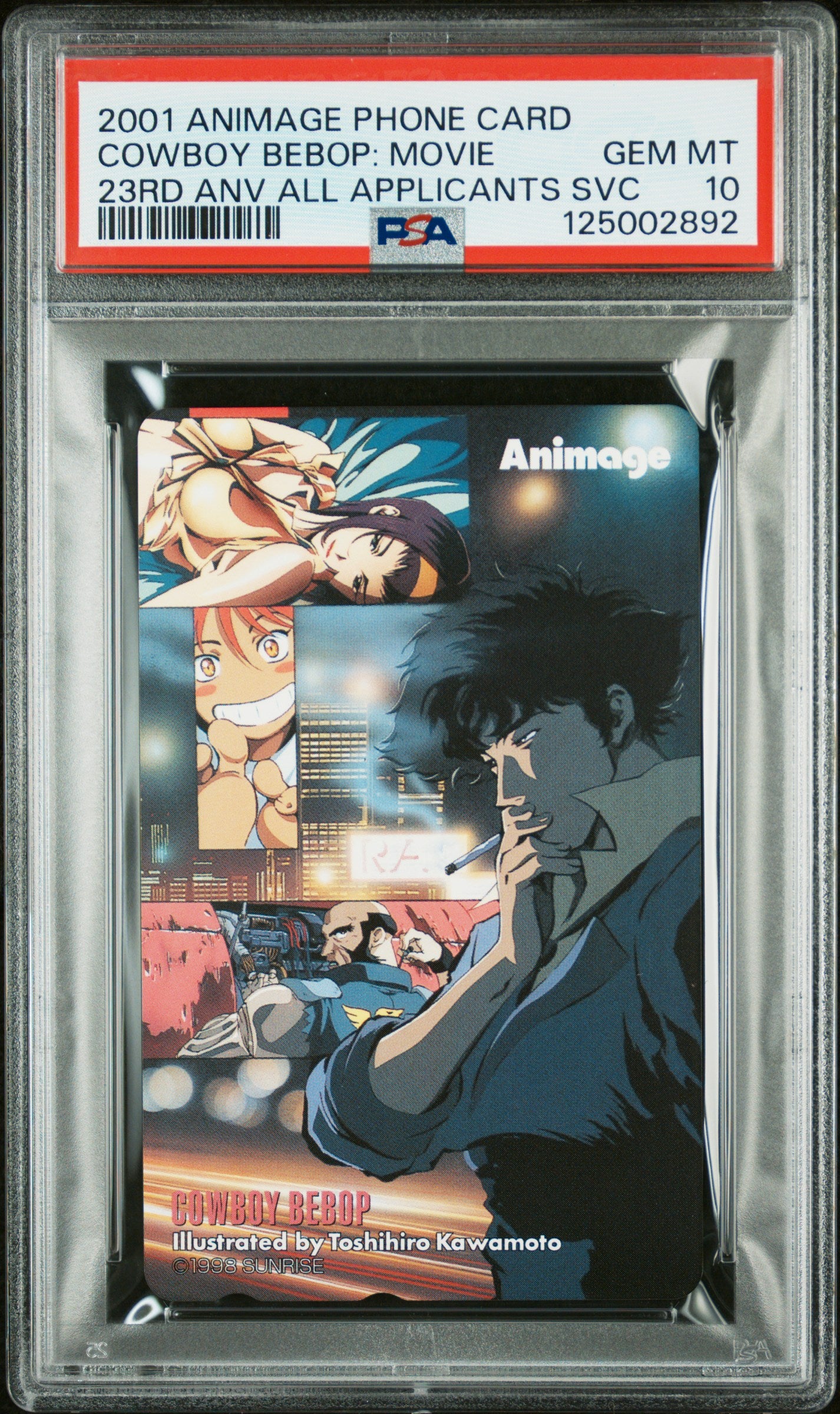 PSA 10 Cowboy Bebop #CWB Anime 2001 Phone Card NTT C92