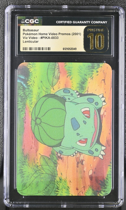 CGC 10 Bulbasaur Pristine Pioneer Lenticular Team Green 3D VIZ VHS Promo 2001