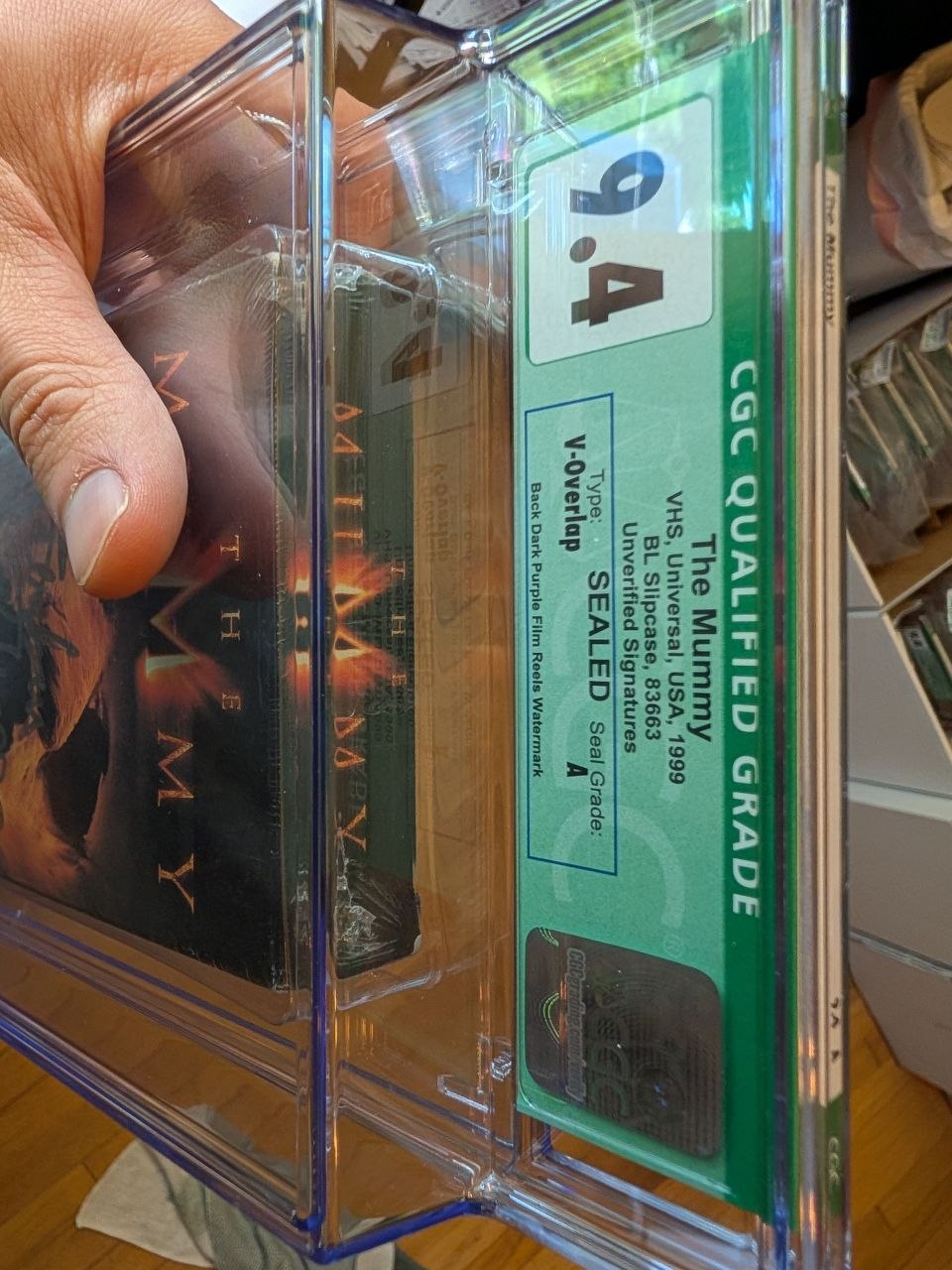 Sealed VHS 9.4 A Signed Auto The Mummy Brendan Fraser Universal CGC Graded