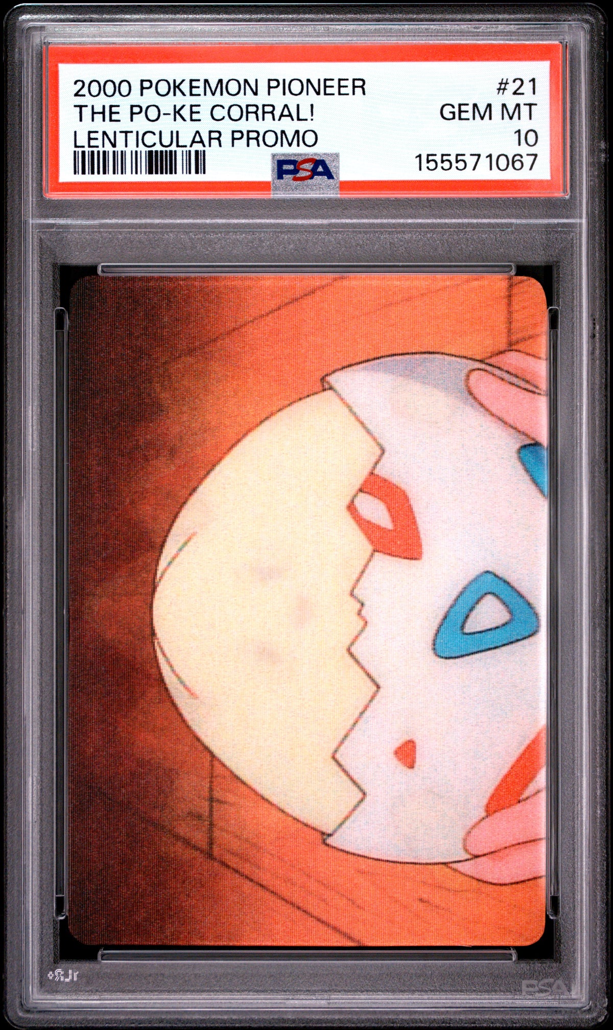 PSA 10 Togepi Lenticular #21 Pokemon Pioneer 2000 VIZ VHS Po-ke Corral C67
