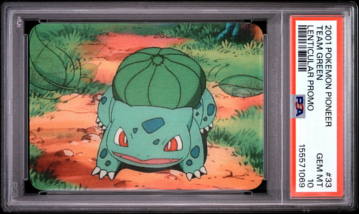 PSA 10 Bulbasaur Lenticular #33 Pokemon Pioneer 2001 VIZ VHS Team Green C69