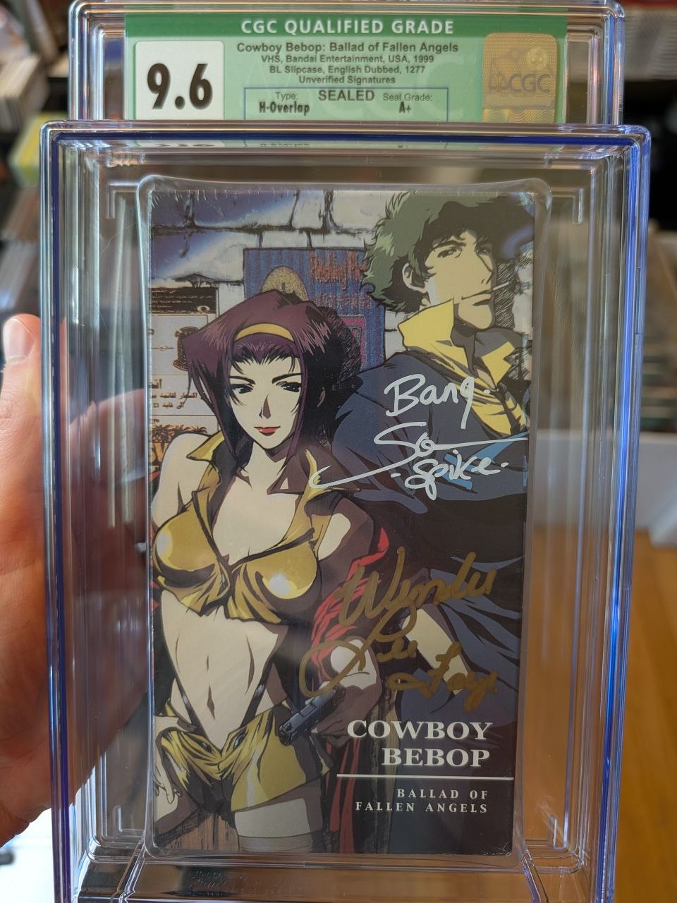 Sealed VHS 9.6 A+ Cowboy Bebop Signed Auto Anime Bandai Fallen Angels CGC Graded