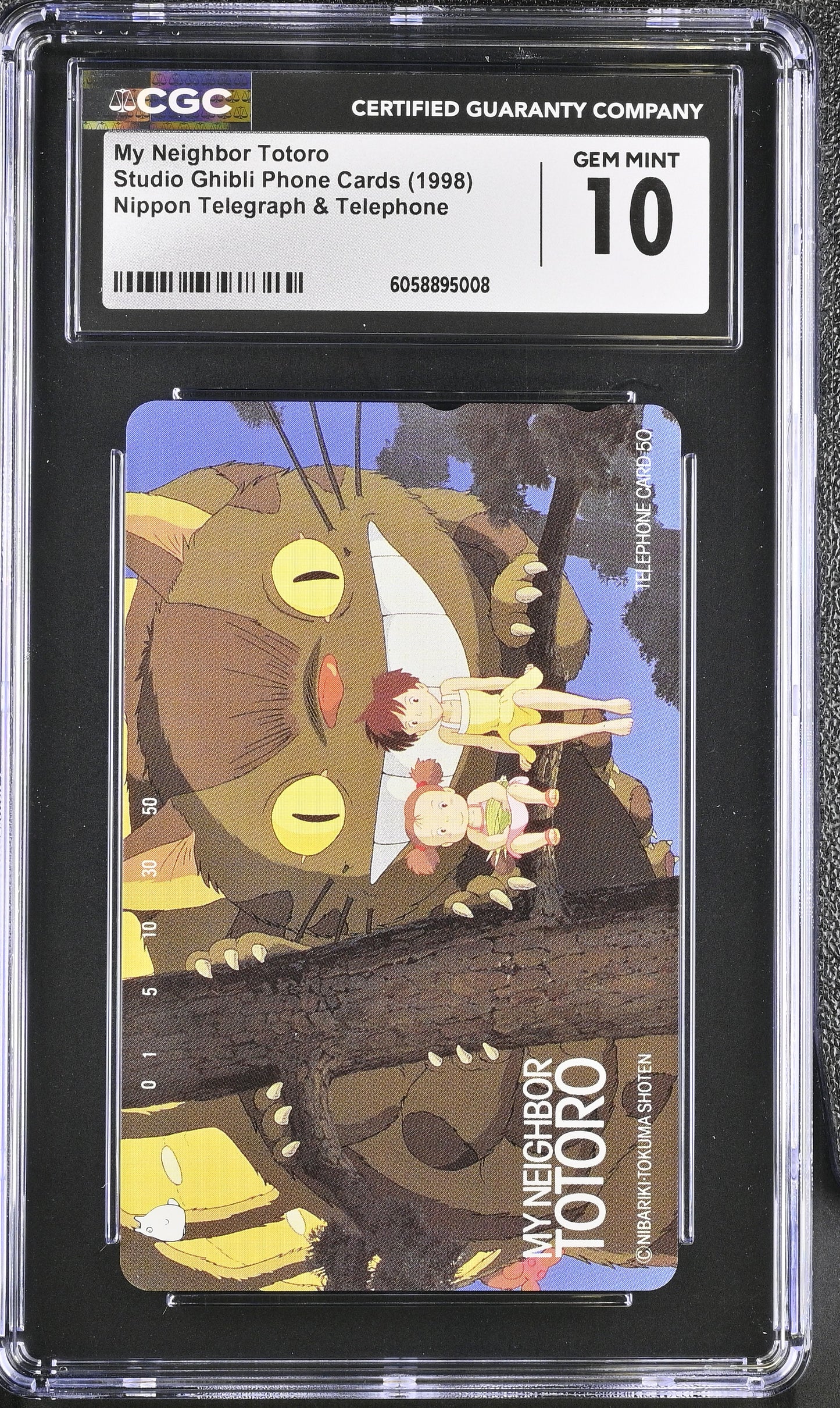 CGC 10 Totoro #548 Phone Card Ghibli NTT C08