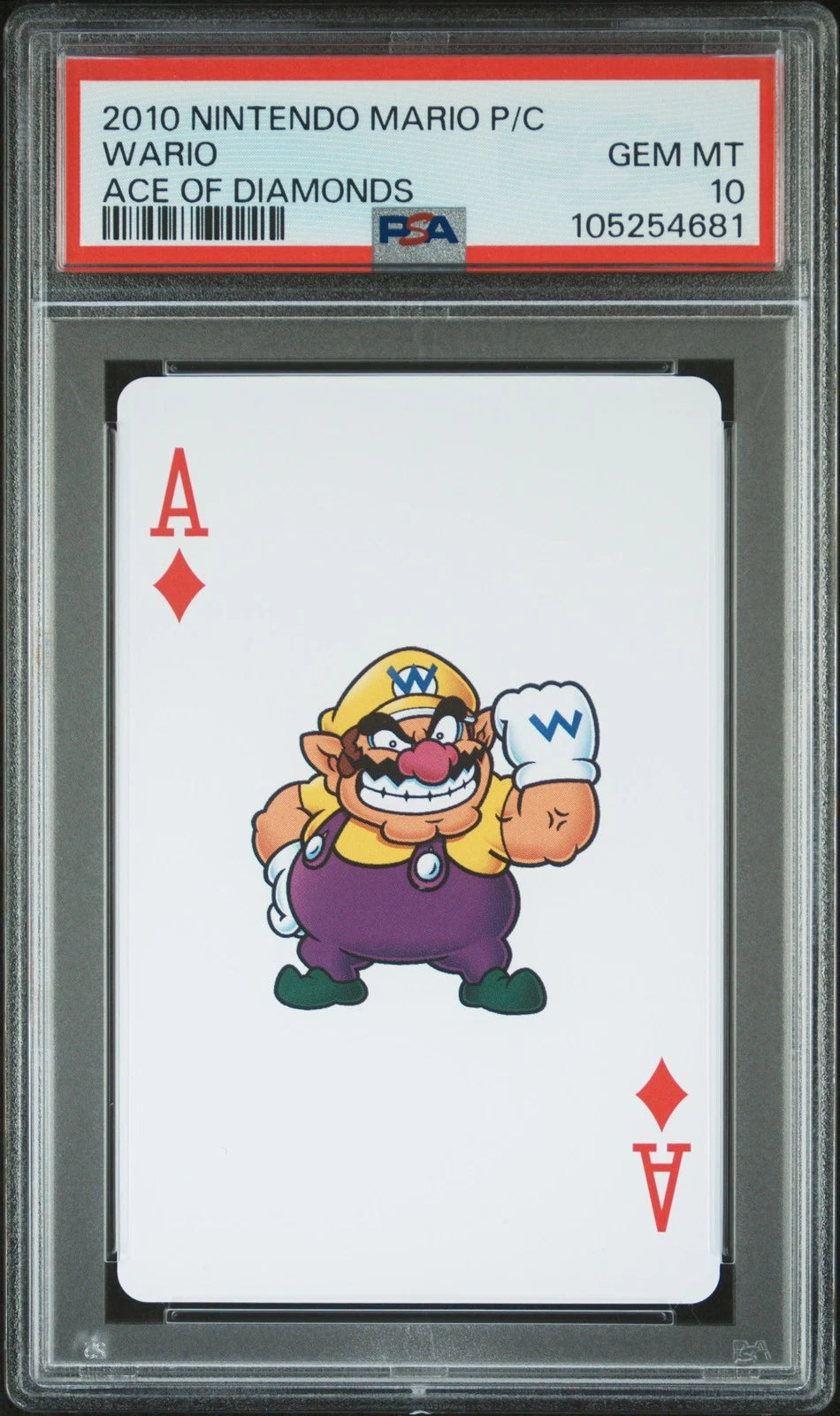 PSA 10 2010 Nintendo Mario Playing Cards Wario Of Ace Diamonds Pop 2