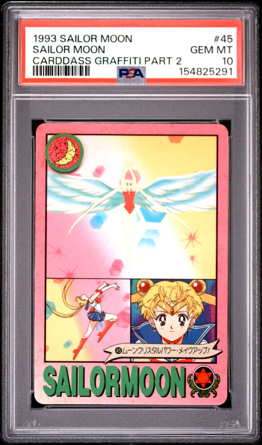 PSA 10 Moon Transformation #45 POP 2 Sailor Moon Carddass 1993 Graffiti Part 2 C91