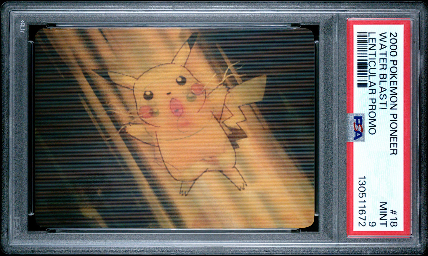 PSA 9 Water Blast Pikachu #18 Pokemon Pioneer 2000 VHS VIZ Promo C72