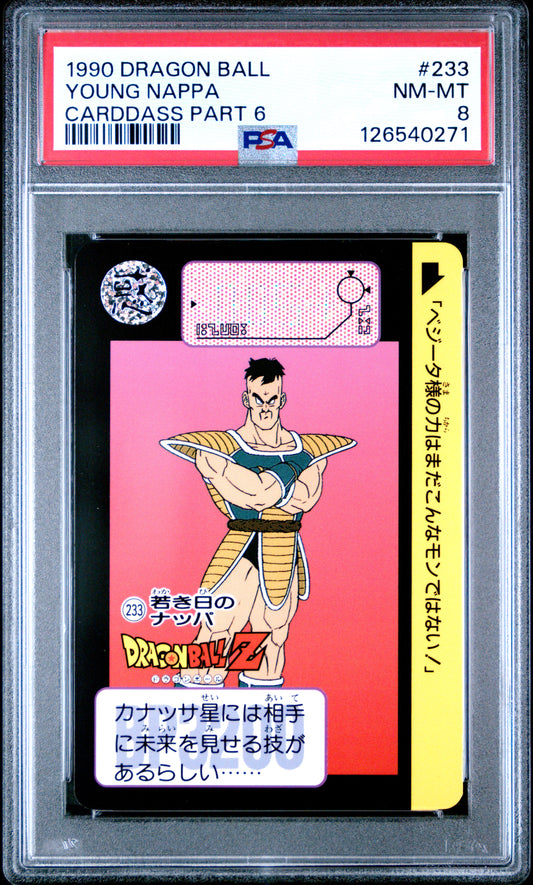 PSA 8 Nappa #233 Anime 1990 Dragon Ball Z Part 6 Carddass C71