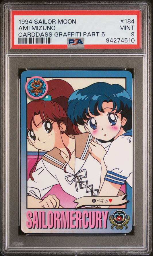 PSA 9 Mercury #184 Sailor Moon 1994 Carddass Graffiti Part 5 C10