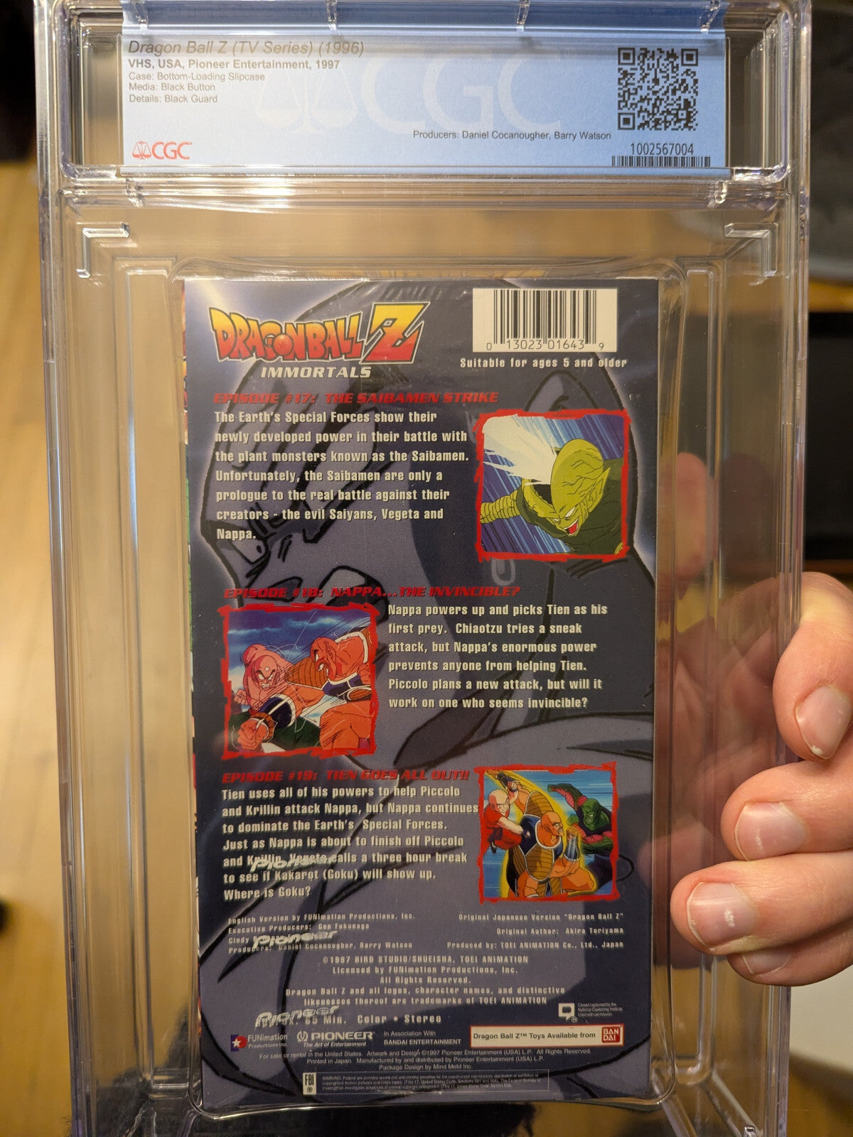 9.6 A+ Dragon Ball Z Immortal VHS Sealed Tape Graded CGC 1998 Piccolo Nappa