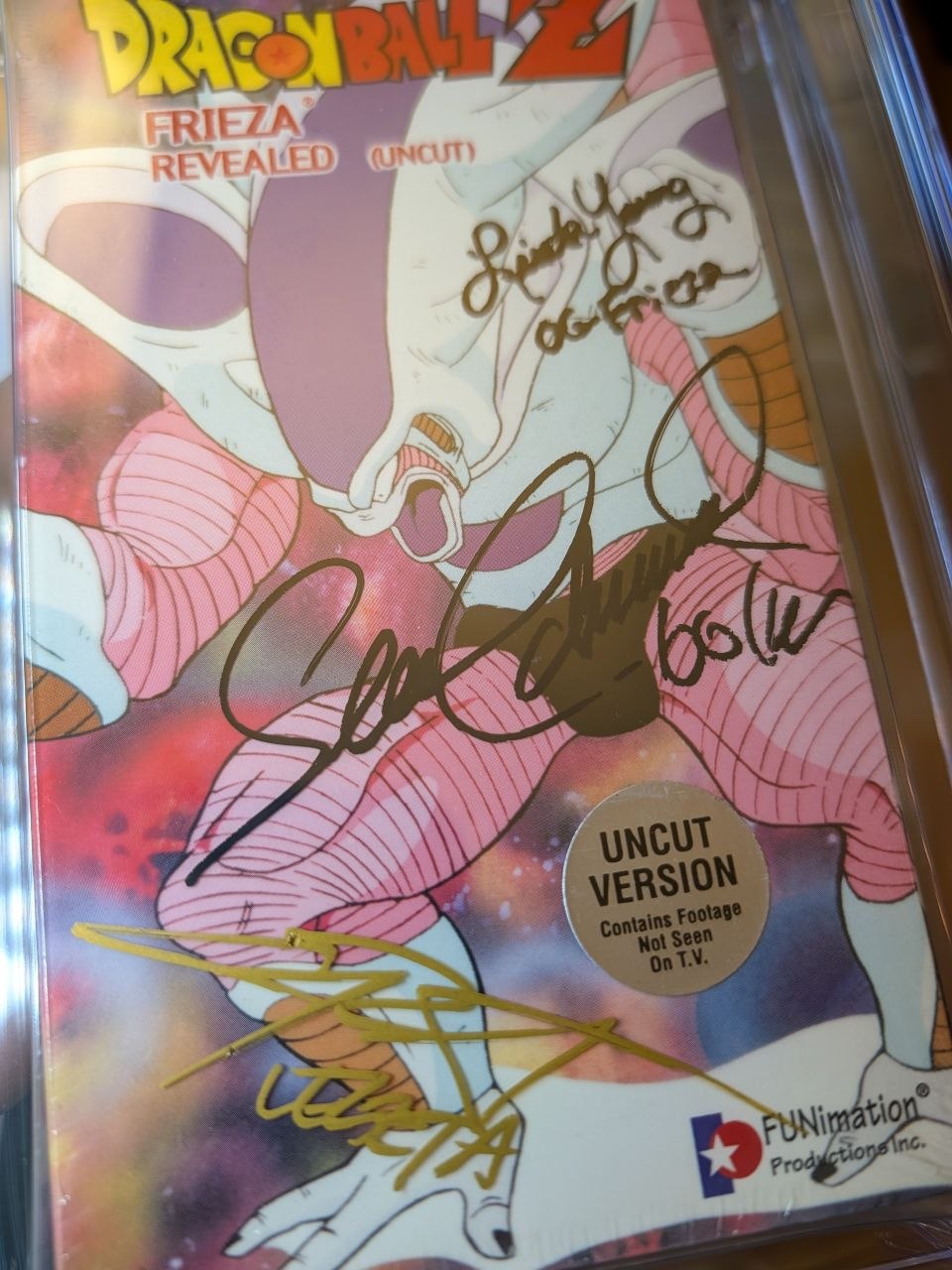 Sealed VHS 9.4 A+ Signed Auto Dragon Ball Frieza Revealed FUNimation CGC Graded